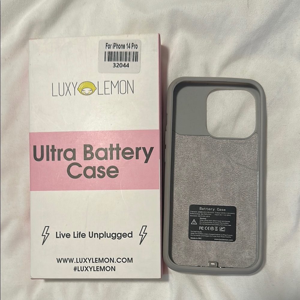 Gray Battery Case for iPhone 14 Pro
